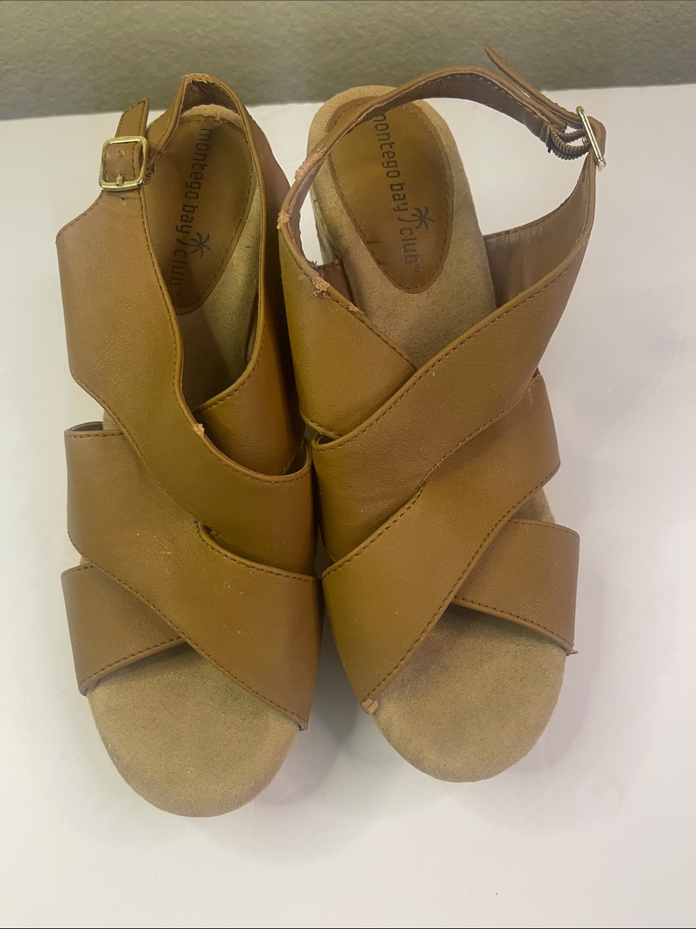Montego Bay Club Kids Brown Crisscross Buckle Sandals